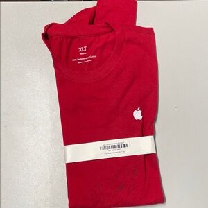 APPLE STORE Unisex Employee Short Sleeves T-Shirt Size XLT In Red